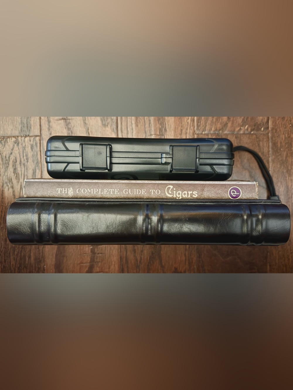 Cigar Lover Lot - Leather Book Humidor + Travel Humidor + Book
